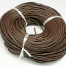 Купить Шнур кожаный 03 воловья кожа круглый 2мм коричневый (1м) с доставкой по России
