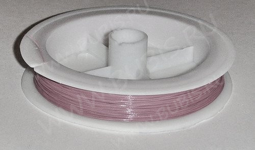 Ювелирный тросик ланка струна 0,3мм №18 розовый (5м)