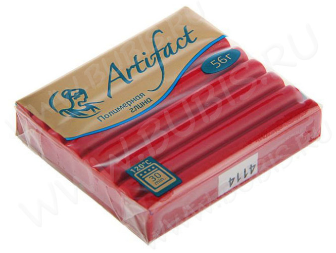 Полимерная глина Артефакт 4114 Королевский красный классический 56г.