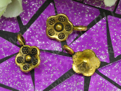 (ОПТ) Подвеска Цветочек 04 14*10*2мм античное золото (литьё) (100шт.)