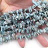 (ОПТ) Бусина каменная Бесформенная 18 клычки 11-17*4-8*2-6мм Ларимар натуральный (камни LUX) (НИТЬ 19-20см) Купить (ОПТ) Бусина каменная Бесформенная 18 клычки 11-17*4-8*2-6мм Ларимар натуральный (камни LUX) (НИТЬ 19-20см) с доставкой по России