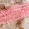 Купить (ОПТ) Бусина округлая 4мм Розовый кварц натуральный (камни) (НИТЬ) с доставкой по России