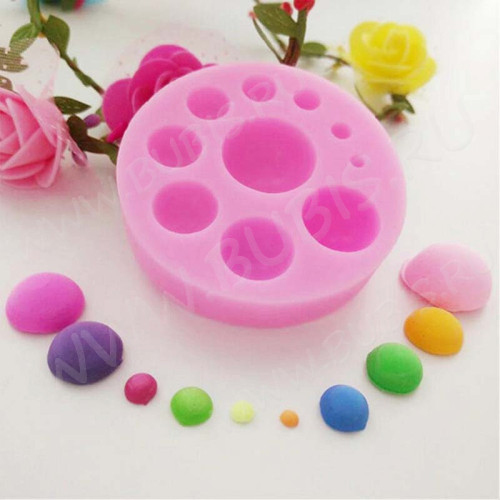 Молд 050 Полусферы Кабошоны 66*13мм розовый (силикон) (инструменты для моделирования)