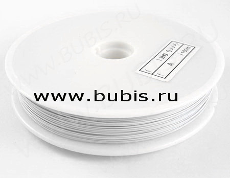 (СКИДКИ!!!) Ювелирный тросик 045-50 Ланка Струна 0,45мм БЕЛОЙ (св.св.серой) (ок 50м)