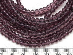 (СКИДКИ!!!) Бусина округлая 4мм лиловая прозрачная (стекло) (НИТЬ)