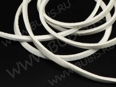 Шнур кожаный 49 кожзам полоска 2,7*1,5мм кремовый белый (1м)