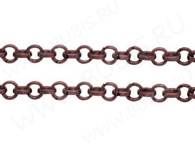 Цепочка I059 "Rolo" округлое звено 3*3мм античная медь (Iron) (50см)