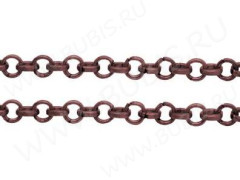 Цепочка I059 "Rolo" округлое звено 3*3мм античная медь (Iron) (50см)