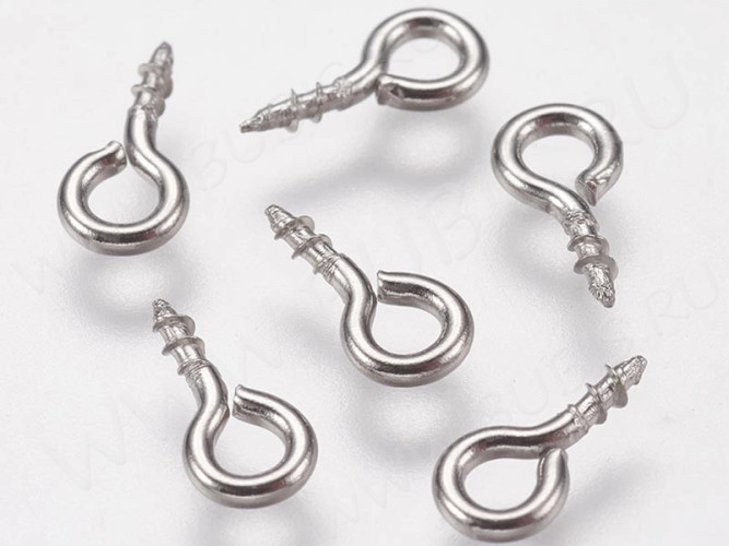 Штифт винтовой 11 8*4*1,2мм цвет платины (Хирургическая сталь) (10шт)