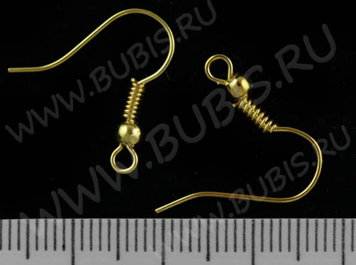 Швензы-крючки №002 18мм золотистые (Iron) (10 пар)