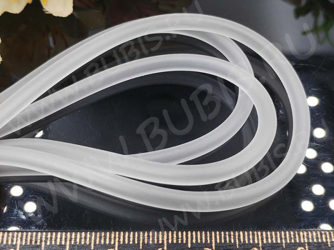 Полиуретановый шнур 09 4мм ПОЛЫЙ (1,5мм) прозрачный матовый (1м)