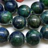 Купить (ОПТ) Бусина округлая 8мм Азурмалахит натуральный (камни) (НИТЬ) с доставкой по России