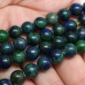 Купить (ОПТ) Бусина округлая 8мм Азурмалахит натуральный (камни) (НИТЬ) с доставкой по России