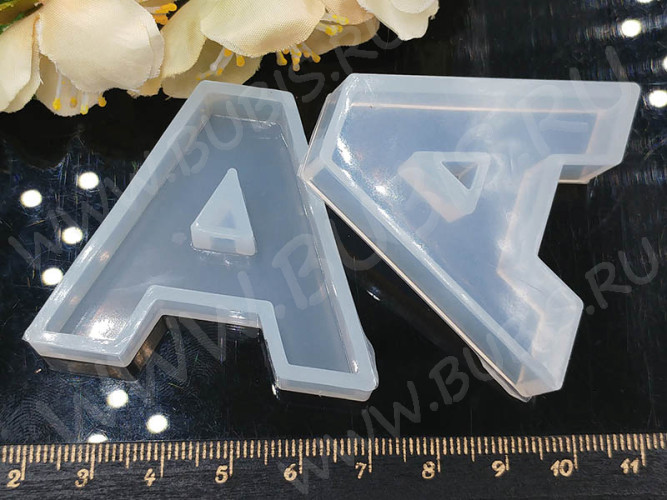 Молд 131 для эпоксидной смолы 50*43*10мм Буква A (силикон)
