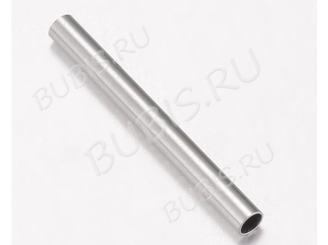 (СКИДКИ!!!) Трубочка металлическая 27 прямая 15*1,5*1,5мм цвет платины (Хирургическая сталь) (10шт.)