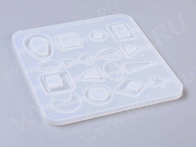 Молд 223 для эпоксидной смолы 165*157*7мм Кулоны и Подвески микс (силикон)