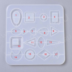 Молд 223 для эпоксидной смолы 165*157*7мм Кулоны и Подвески микс (силикон)