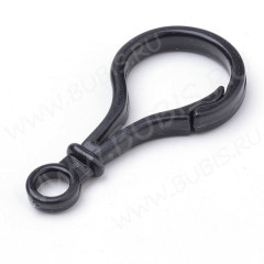 Карабин для брелка 32 для ключей сумки 51*25*5мм чёрный (пластик) (10шт)