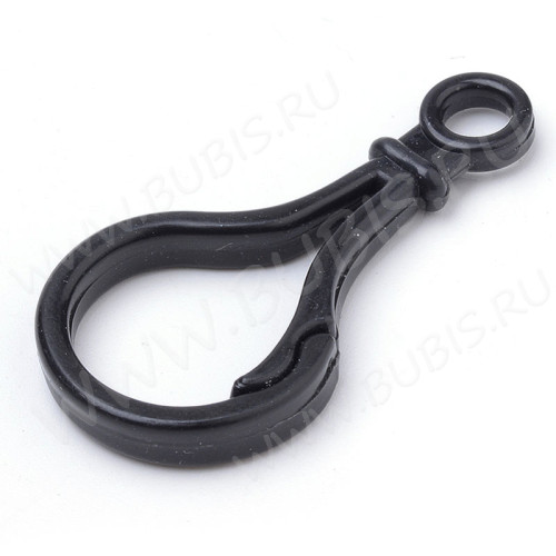 Карабин для брелка 32 для ключей сумки 51*25*5мм чёрный (пластик) (10шт)