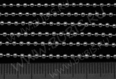 Цепочка S41 шариковая ювелирная сталь d=1,5мм цвет платины (Хирургическая сталь) (50см)