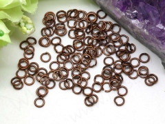 Колечки обычные 4*0,8мм античная медь (Iron) (7г. ок. 155шт.)