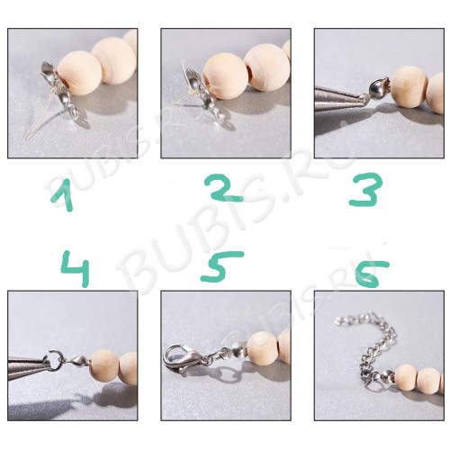 Зажимы №22 Калотты укреплённые 7,5*4мм чёрный никель (Iron) (50шт)