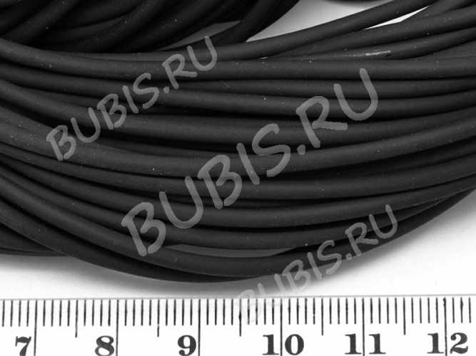 (СКИДКИ!!!) Полиуретановый шнур 07-10К 5мм ПОЛЫЙ (3мм) чёрный матовый (кат.ок.10м)