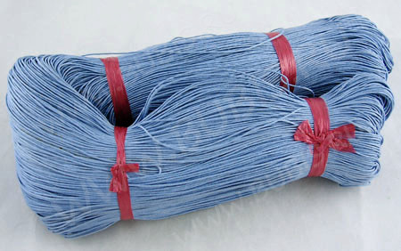 Вощёный х/б шнур 1мм светло-синий (5м)
