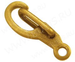 Замочек карабин №013 13,5*4,8мм золотистый (Brass)