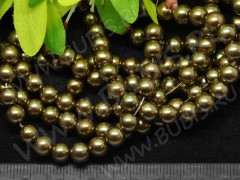 Бусина &quot;жемчуг&quot; 6мм болотная (стекло) (10шт.)