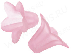 Бусина акрил Цветочек 41 матовый чашечка 18*17,5*12,5мм розовый полупрозрачный (акрил)