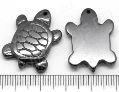 Подвеска гематит 08 Черепаха 26,5*19,5*4,5мм (камни)