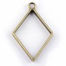 Купить Подвеска Рамка 04 Ромб 40*25,5*3,5мм античная бронза (литьё) с доставкой по России