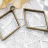 Купить Подвеска Рамка 04 Ромб 40*25,5*3,5мм античная бронза (литьё) с доставкой по России