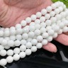 (ОПТ) Бусина округлая ГРАНЁНАЯ 10мм Агат белый имит. (камни) (НИТЬ) Купить (ОПТ) Бусина округлая ГРАНЁНАЯ 10мм Агат белый имит. (камни) (НИТЬ) с доставкой по России