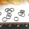 Купить Колечки двойной крутки 6мм цвет платины (Хирургическая сталь)(50шт) с доставкой по России