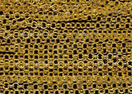 Цепочка I059 "Rolo" округлое звено 3*3мм золотистая (Iron) (50см)