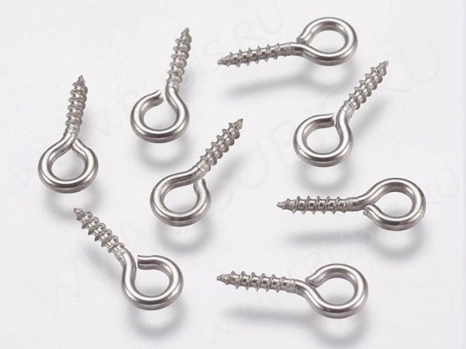 Штифт винтовой 12 12*5*1,3мм цвет платины (Хирургическая сталь) (10шт)