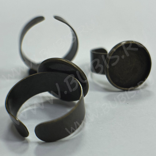 Основа (заготовка) для кольца 093 18мм с сеттингом 14мм античная бронза (Brass)