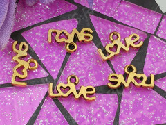 (СКИДКИ!!!) Подвеска &quot;Love&quot; 02 3D 12*6,5*2мм античное золото (литьё) (10шт.)