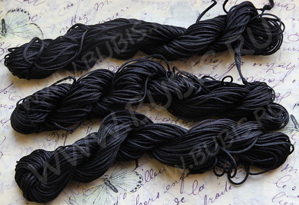 (СКИДКИ!!!) Нейлоновый шнур 14 1,5мм чёрный (12м)