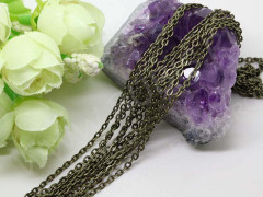 Цепочка I076 с плоским звеном 3*2,35мм античная бронза (Iron) (50см)