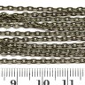 Купить Цепочка I076 с плоским звеном 3*2,35мм античная бронза (Iron) (50см) с доставкой по России