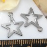 Купить Подвеска Звёздочка 18 14,5*12,5*0,7мм цвет платины (Хирургическая сталь) с доставкой по России