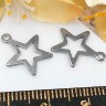 Купить Подвеска Звёздочка 18 14,5*12,5*0,7мм цвет платины (Хирургическая сталь) с доставкой по России