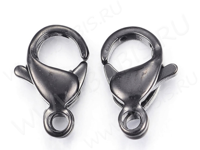 Замочек карабин №093 11*7*3мм чёрный (Хирургическая сталь)