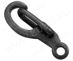 Замочек карабин №013 13,5*4,8мм чёрный никель (Brass)