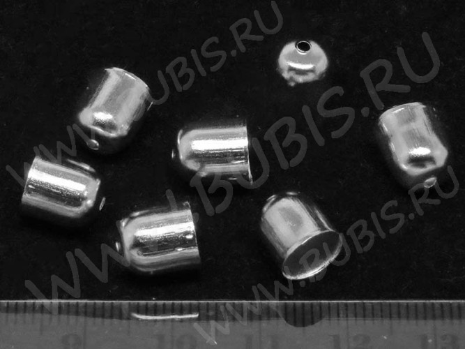 Концевик 032 шапочка 8*7*7мм цвет платины (Iron) (20шт.)