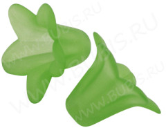 Бусина акрил Цветочек 41 матовый чашечка 18*17,5*12,5мм салатовый полупрозрачный (акрил)