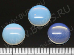 Кабошон каменный 038 Круг 16*16*6мм Лунный камень синт. (Опалит) (камни)